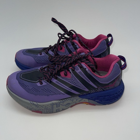Hoka One One Sneakers Womens 8 Speedgoat 3 1099734 Purple Running Athletic Shoes - Picture 2 of 10